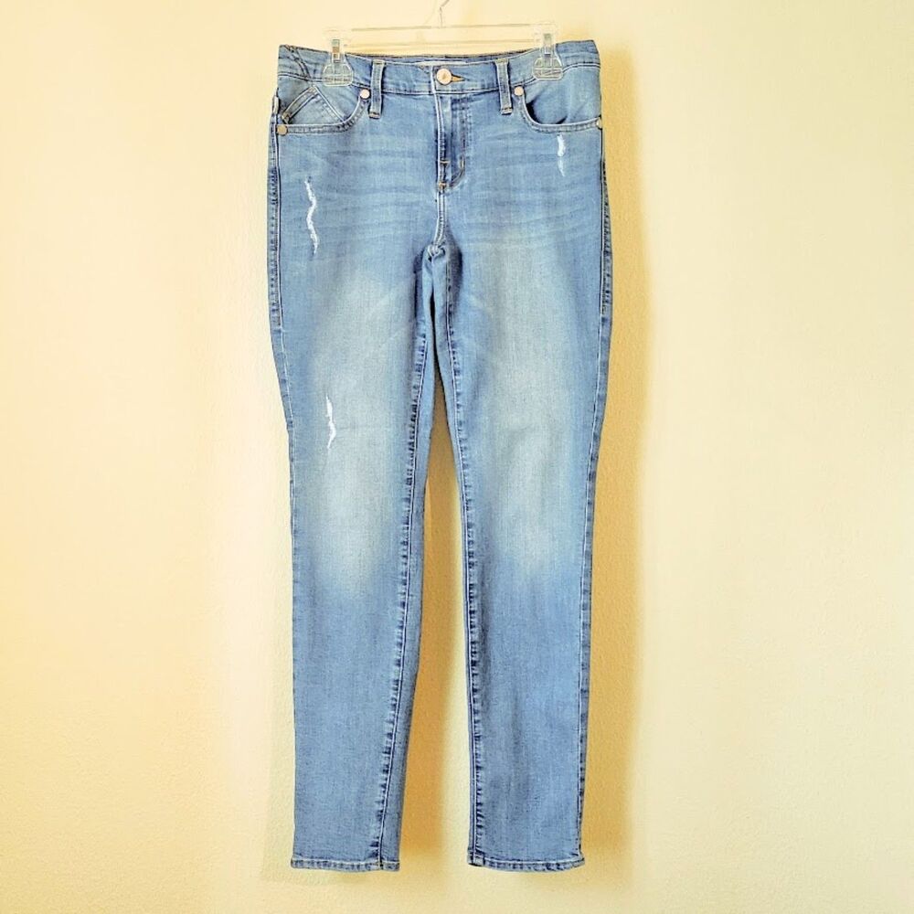 Rock & Republic Berlin Skinny Jeans, 3D Raised Logo Pocket, Denim Rx, Size 10M